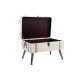 Bench DKD Home Decor   Black Beige Wood MDF Wood 62 x 42 x 43 cm