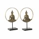 Decorative Figure DKD Home Decor 26 x 11 x 40 cm Black Golden Buddha Oriental (2 Units)