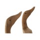 Figura Decorativa Home ESPRIT Blanco Rojo Natural Pato 14 x 28 x 43 cm (2 Unidades)