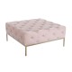 Bench DKD Home Decor Pink Golden Metal 100 x 100 x 45 cm