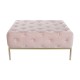 Bench DKD Home Decor Pink Golden Metal 100 x 100 x 45 cm