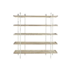 Shelves DKD Home Decor White Natural Metal Fir Fir wood 40 % Metal 190 x 40 x 200 cm