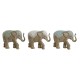 Figura Decorativa Home ESPRIT Blanco Verde Turquesa Elefante Colonial 21,5 x 8,5 x 16 cm (3 Unidades)