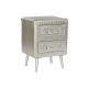 Nightstand Home ESPRIT Silver Metal MDF Wood 46 x 39 x 63 cm