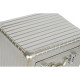 Nightstand Home ESPRIT Silver Metal MDF Wood 46 x 39 x 63 cm