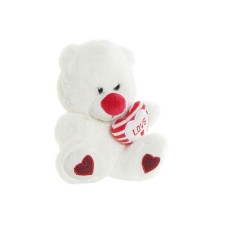 Peluche DKD Home Decor Blanco Rojo Plástico Infantil 17,5 x 15 x 20 cm