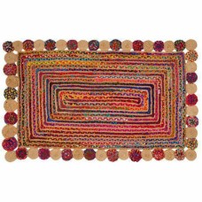 Carpet DKD Home Decor Cotton Multicolour Jute (160 x 230 x 1 cm)