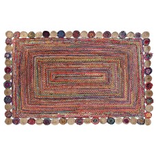 Carpet DKD Home Decor Cotton Multicolour Jute (200 x 290 x 1 cm)