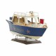 Figura Decorativa DKD Home Decor Azul Blanco Barco Vintage 27 x 10,5 x 14 cm (2 Unidades)