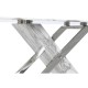 Centre Table DKD Home Decor White Silver Crystal Steel 120 x 60 x 42 cm