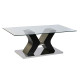 Mesa de Centro DKD Home Decor Madera 120 x 60 x 45 cm Cristal Templado Madera MDF