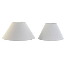 Pantalla de Lámpara Home ESPRIT Lino Metal 45 x 45 x 21 cm (2 Unidades)