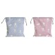 Bag DKD Home Decor Blue White Pink osos 24 x 2 x 26 cm (2 Units)