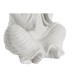 Figura Decorativa DKD Home Decor 24 x 22 x 39 cm Blanco Monje Oriental (3 Piezas)