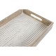 Set of trays Home ESPRIT White Mango wood MDF Wood 44 x 29 x 5 cm (2 Units)