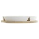 Appetizer Set DKD Home Decor Multicolour Natural Bamboo Plastic Stoneware Cottage 21,5 x 21,5 x 1 cm