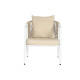 Conjunto de Mesa con 3 Sillones Home ESPRIT Blanco Acero 123 x 66 x 72 cm