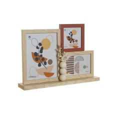 Photo frame Home ESPRIT Natural Terracotta Crystal MDF Wood Urban 36 x 7 x 26 cm