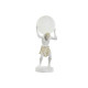 Desk lamp Home ESPRIT White Golden Resin Plastic 220 V 18 x 17 x 44 cm