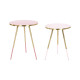 Set of 2 tables Home ESPRIT Pink Golden 41 x 41 x 51 cm
