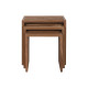 Set of 3 tables Home ESPRIT Natural Teak 40 x 40 x 40 cm