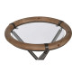 Juego de 2 mesas Home ESPRIT Negro Natural Cristal Abeto 65 x 65 x 66 cm