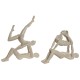 Figura Decorativa Home ESPRIT Blanco Yoga 29 x 8 x 30 cm (2 Unidades)