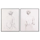 Painting Home ESPRIT Lady Modern 82,3 x 4,5 x 102,3 cm (2 Units)
