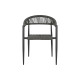 Silla de Jardín Home ESPRIT Negro Gris oscuro Aluminio Ratán 56 x 60 x 78 cm