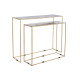 Set of 2 tables DKD Home Decor White Black Golden 100 x 28 x 80 cm