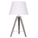 Lámpara de mesa Home ESPRIT Blanco Marrón Madera 36 x 36 x 60 cm
