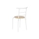 Table set with 4 chairs DKD Home Decor White Natural Metal MDF Wood 121 x 55 x 78 cm