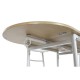 Table set with 4 chairs DKD Home Decor White Natural Metal MDF Wood 121 x 55 x 78 cm