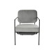 Armchair DKD Home Decor Grey Metal 62 x 76 x 76 cm 55 x 71 x 72 cm