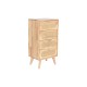 Cajonera DKD Home Decor Natural Metal Madera de caucho 40 x 30 x 78 cm