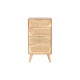 Cajonera DKD Home Decor Natural Metal Madera de caucho 40 x 30 x 78 cm