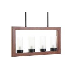 Ceiling Light DKD Home Decor Brown Aluminium Crystal (52 x 6 x 26 cm)