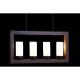 Ceiling Light DKD Home Decor Brown Aluminium Crystal (52 x 6 x 26 cm)