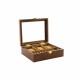 Caja-Joyero DKD Home Decor Marrón Madera Cristal Madera MDF 21 x 18 x 8 cm