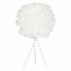 Lámpara de mesa DKD Home Decor Blanco Metal Pluma (42 x 42 x 60 cm)