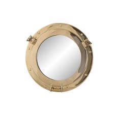 Wall mirror DKD Home Decor Golden Brass Window (29 x 5 x 29 cm)