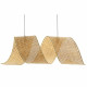 Lámpara de Techo DKD Home Decor Marrón claro Madera Bambú 50 W 220 V 80 x 30 x 30 cm