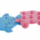 Bath rug DKD Home Decor 13 x 1 x 10,5 cm Blue Pink Children's PVC Fish (2 Units)