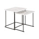 Juego de 2 mesas DKD Home Decor Blanco Negro 51 x 43 x 49 cm