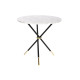 Mesa auxiliar DKD Home Decor Blanco Negro Dorado Metal Madera MDF 80 x 80 x 76 cm