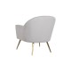 Armchair DKD Home Decor Grey Golden Metal 70 x 74 x 82,5 cm