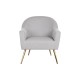 Armchair DKD Home Decor Grey Golden Metal 70 x 74 x 82,5 cm