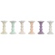 Candle Holder Home ESPRIT Yellow Blue Green Pink Metal Mango wood Shabby Chic 10 x 10 x 18 cm