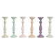 Candelabro Home ESPRIT Metal Madera de mango Shabby Chic 12 x 12 x 34 cm