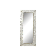 Espejo de pared Home ESPRIT Blanco Cristal Madera MDF Indio Decapé 66 x 3 x 164 cm